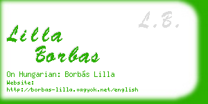 lilla borbas business card